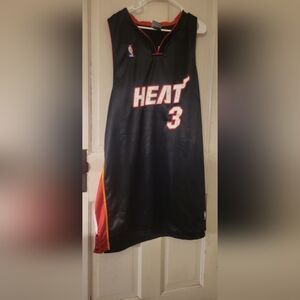 Adidas Miami Heat Jersey Dwayne Wade Authentic  Basketball Jersey size 56